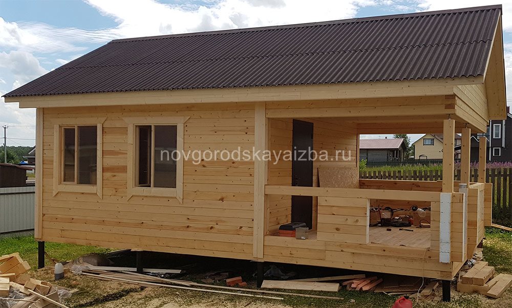 Одноэтажный дом из бруса
