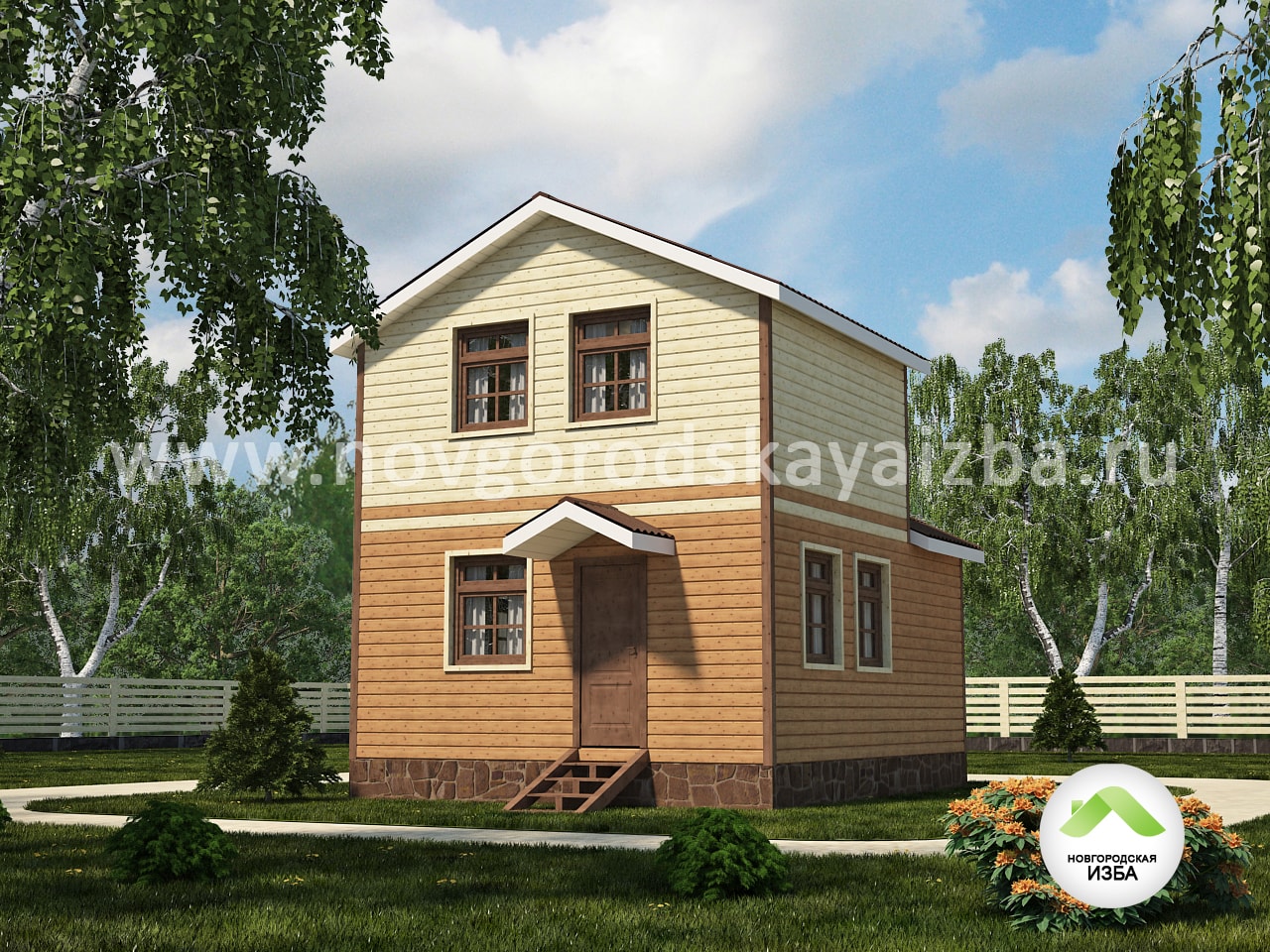 Гостевой дом с баней 5х6 проект Б-15